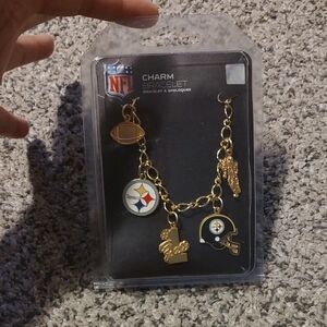 Pittsburgh Steelers Gold Charm Bracelet